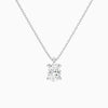 Oval Solitaire Diamond Pendant Necklace