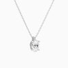 Oval Solitaire Diamond Pendant Necklace