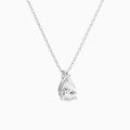 Pear Solitaire Diamond Pendant Necklace