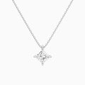 Princess Solitaire Diamond Pendant Necklace