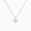 Princess Solitaire Diamond Pendant Necklace