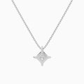 Princess Solitaire Diamond Pendant Necklace