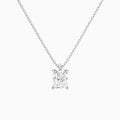 Radiant Solitaire Diamond Pendant Necklace