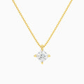 Asscher Solitaire Diamond Pendant Necklace