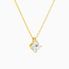 Cushion Solitaire Diamond Pendant Necklace