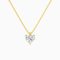 Heart Solitaire Diamond Pendant Necklace