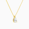 Pear Solitaire Diamond Pendant Necklace