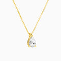 Pear Solitaire Diamond Pendant Necklace