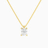 Radiant Solitaire Diamond Pendant Necklace