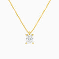 Radiant Solitaire Diamond Pendant Necklace