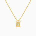 Radiant Solitaire Diamond Pendant Necklace