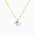 Round Solitaire Diamond Pendant Necklace