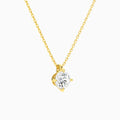 Round Solitaire Diamond Pendant Necklace