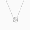 Bezel Solitaire Cushion Diamond Necklace