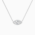 Bezel Solitaire Marquise Diamond Necklace