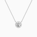 Bezel Solitaire Round Diamond Necklace