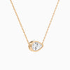 Bezel Solitaire Pear Diamond Necklace