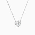 Bezel Solitaire Heart Diamond Necklace