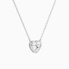 Bezel Solitaire Heart Diamond Necklace