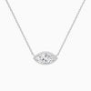 Bezel Solitaire Marquise Diamond Necklace