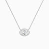 Bezel Solitaire Oval Diamond Necklace