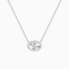 Bezel Solitaire Oval Diamond Necklace