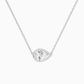 Bezel Solitaire Pear Diamond Necklace