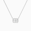 Bezel Solitaire Radiant Diamond Necklace