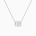 Bezel Solitaire Radiant Diamond Necklace