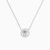 Bezel Solitaire Round Diamond Necklace