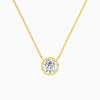 Bezel Solitaire Round Diamond Necklace