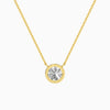 Bezel Solitaire Round Diamond Necklace