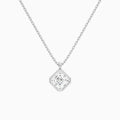 Bezel Solitaire Asscher Diamond Pendant Necklace