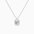 Bezel Solitaire Emerald Diamond Pendant Necklace