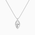 Bezel Solitaire Marquise Diamond Pendant Necklace