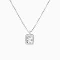 Bezel Solitaire Radiant Diamond Pendant Necklace