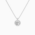 Bezel Solitaire Round Diamond Pendant Necklace