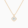 Bezel Solitaire Asscher Diamond Pendant Necklace