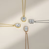 Bezel Solitaire Marquise Diamond Pendant Necklace