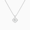 Bezel Solitaire Asscher Diamond Pendant Necklace