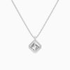 Bezel Solitaire Asscher Diamond Pendant Necklace