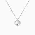 Bezel Solitaire Cushion Diamond Pendant Necklace