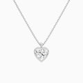 Bezel Solitaire Heart Diamond Pendant Necklace