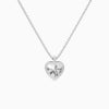 Bezel Solitaire Heart Diamond Pendant Necklace