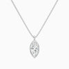 Bezel Solitaire Marquise Diamond Pendant Necklace