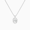 Bezel Solitaire Oval Diamond Pendant Necklace