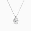 Bezel Solitaire Oval Diamond Pendant Necklace