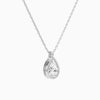 Bezel Solitaire Pear Diamond Pendant Necklace