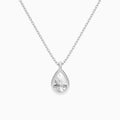 Bezel Solitaire Pear Diamond Pendant Necklace