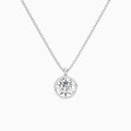 Bezel Solitaire Round Diamond Pendant Necklace